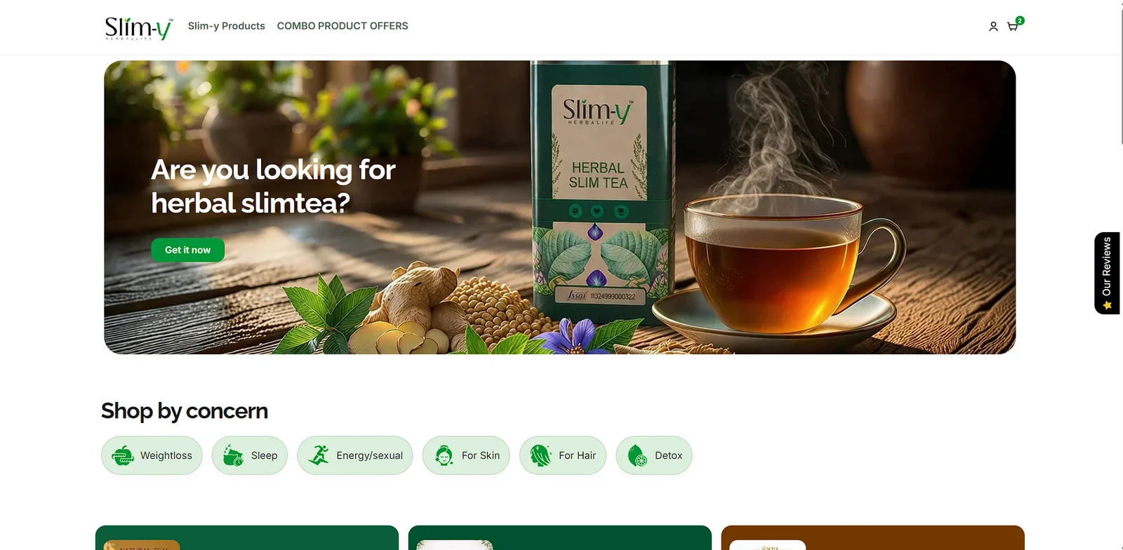 Slim-y Herbal Life custom Shopify theme