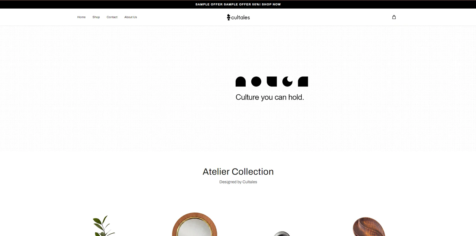Cultales custom Shopify theme